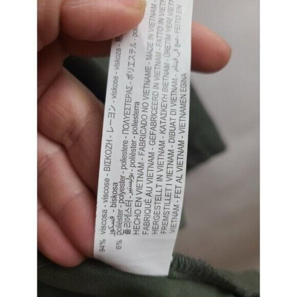 Zara Basic Womens Utility Jacket Small Olive Gree… - image 5